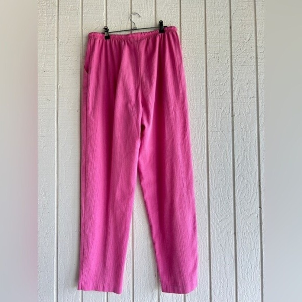 Drawstring Pants Large, Stretchy Linen-Style Fabric Summer Spring - Picture 4 of 7
